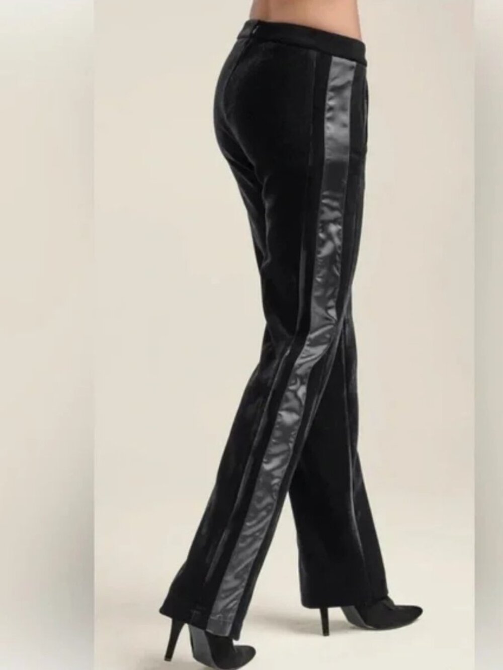 Size 12 Venus Velvet Tuxedo Style Satin Lined Boot Cut Pants